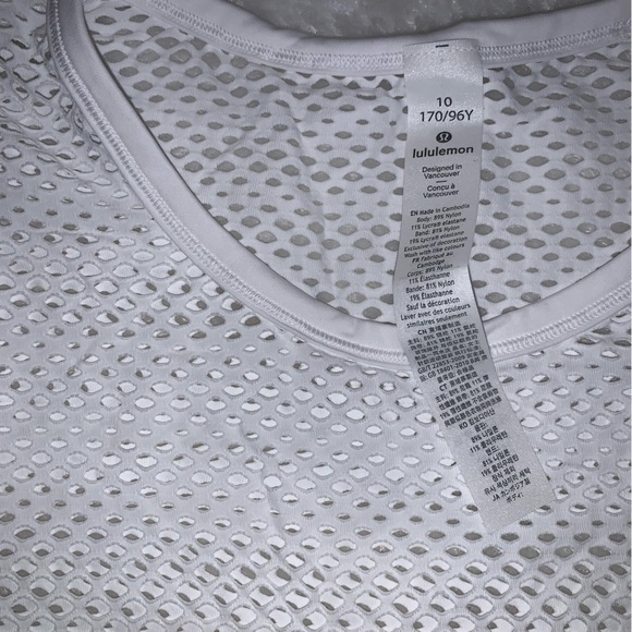 Lululemon Sweat Your Heart Out Tank White Size 10 - Picture 12 of 16